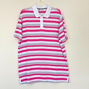 Adidas Striped Polo Golf Shirt XL